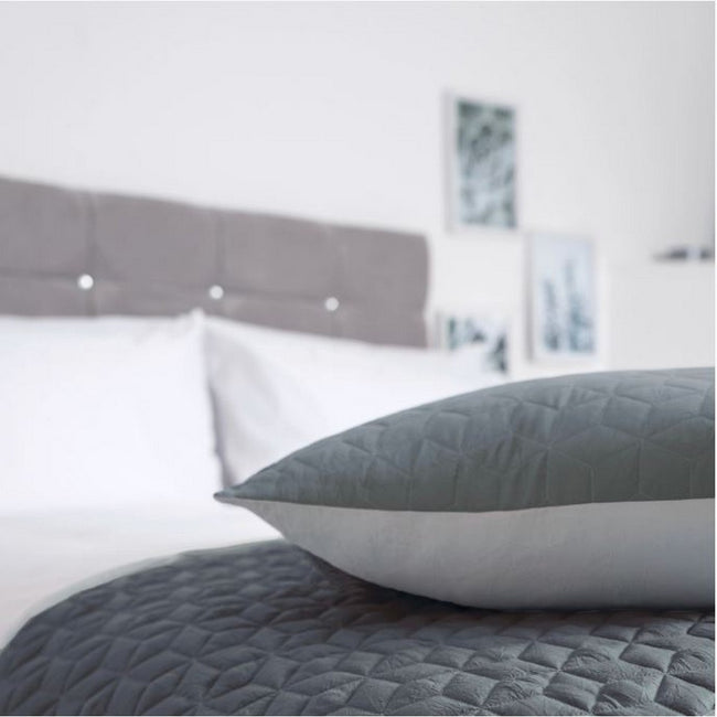 Gray-Cloud - Front - Belledorm Panama Filled Quilted Throw Pillow