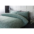 Duck Egg Blue - Back - Belledorm Flora Jacquard Duvet Set