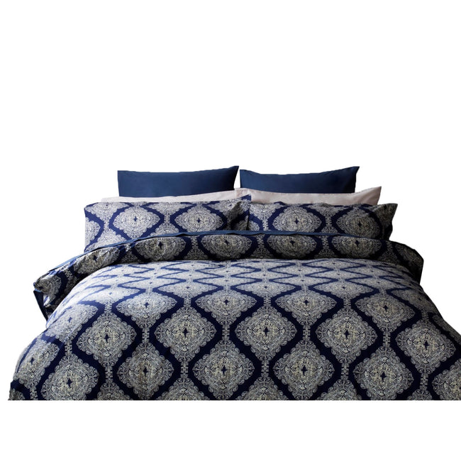 Navy - Front - Belledorm Ava Duvet Set