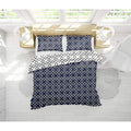 Navy-Ivory - Side - Belledorm Atlanta Duvet Set