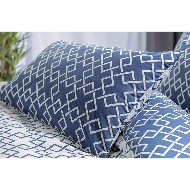 Navy-Ivory - Pack Shot - Belledorm Atlanta Duvet Set