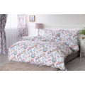 White-Pink-Blue - Front - Belledorm Secret Garden Floral Duvet Set