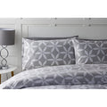 Cloudy-White - Back - Belledorm Georgia Geometric Duvet Set