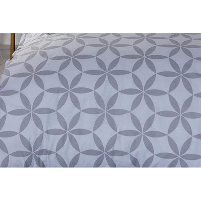 Cloudy-White - Side - Belledorm Georgia Geometric Duvet Set
