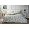 Thyme Green-Ivory - Front - Belledorm Georgia Geometric Duvet Set