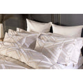 Taupe - Back - Belledorm Seve Jacquard Duvet Set
