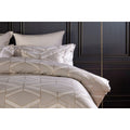 Taupe - Side - Belledorm Seve Jacquard Duvet Set