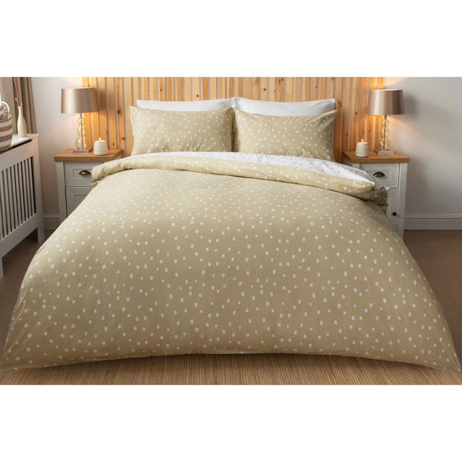 Cream-White - Side - Belledorm Snowfall Duvet Set