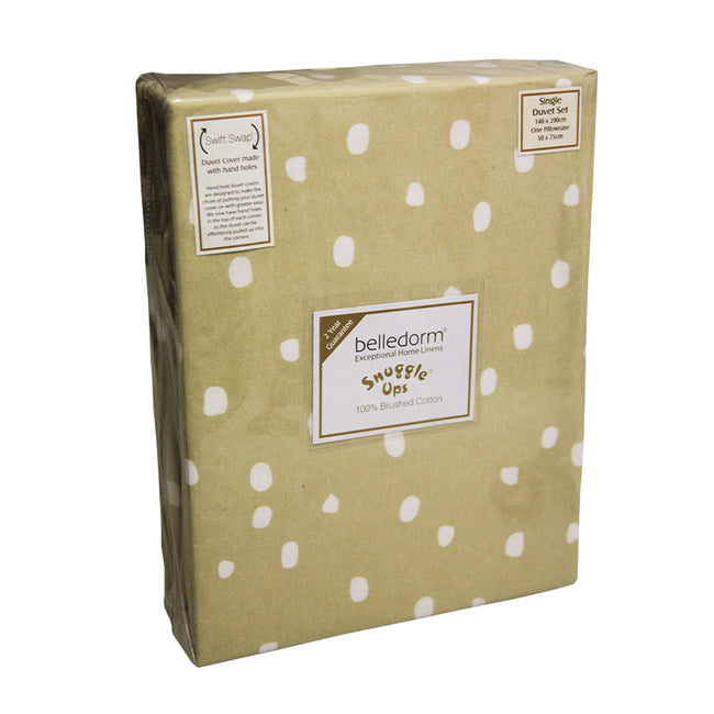 Cream-White - Front - Belledorm Snowfall Duvet Set