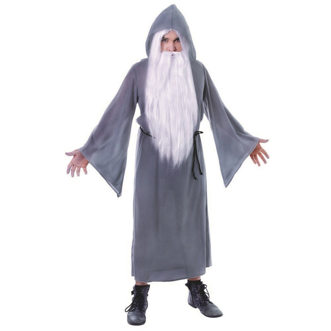 Gray - Front - Bristol Novelty Mens Wizard Cloak Costume