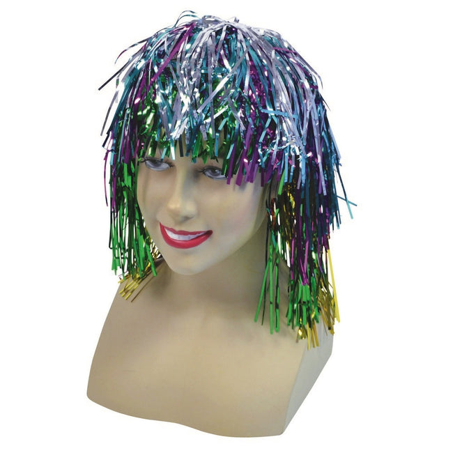 Multicoloured - Front - Bristol Novelty Unisex Tinsel Wig