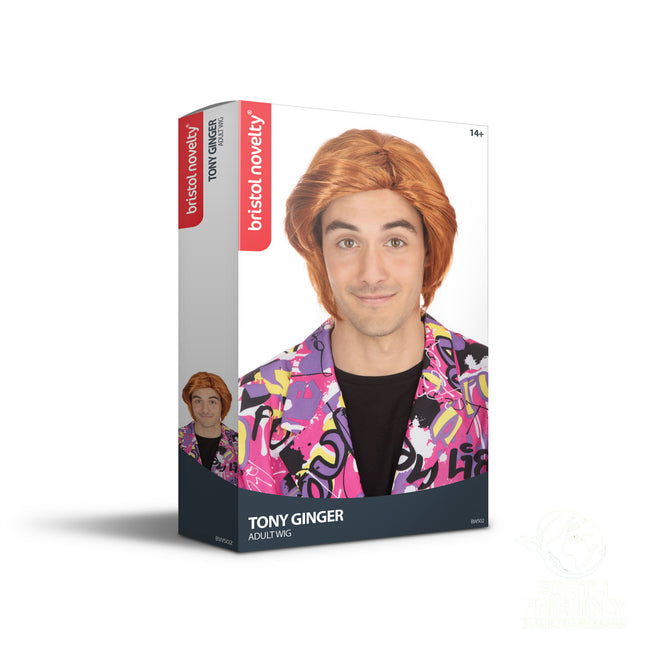 Ginger - Back - Bristol Novelty Tony Ginger Wig