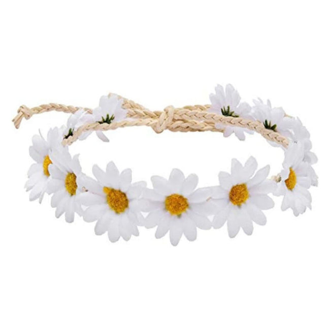 White - Front - Bristol Novelty Daisy Headband