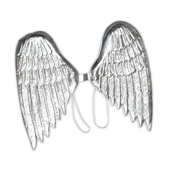 Silver - Front - Bristol Novelty Silver Angel Wings