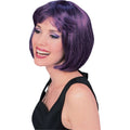 Purple-Black - Front - Bristol Novelty Super Model Wig