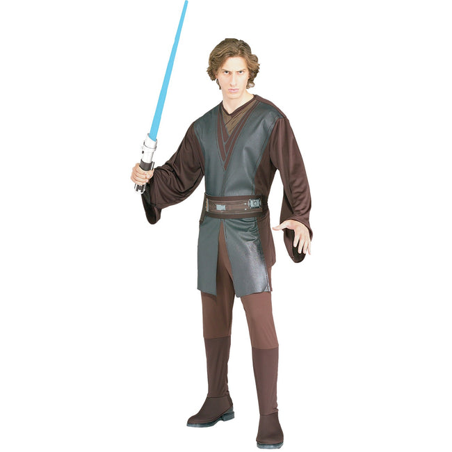 Chocolate Brown-Gray - Front - Star Wars Mens Anakin Skywalker Costume