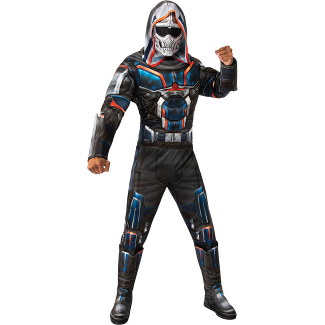 Black-Blue - Front - Black Widow Mens Deluxe Taskmaster Costume