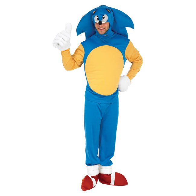 Blue-Yellow-Red - Front - Sonic The Hedgehog Mens Costume