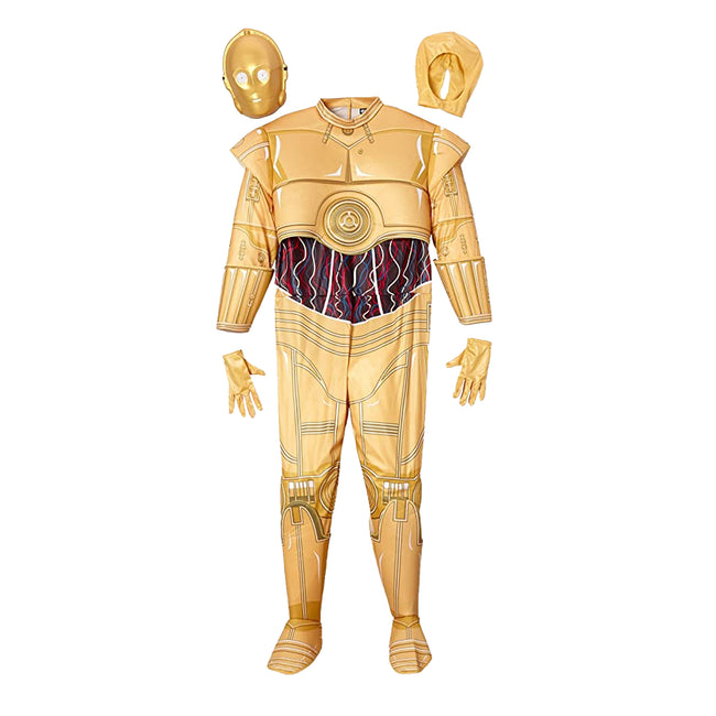 Gold - Front - Star Wars Mens C-3PO Costume