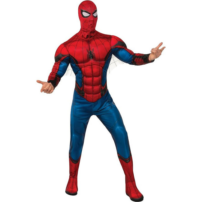 Red-Blue - Front - Spider-Man Mens Deluxe Costume