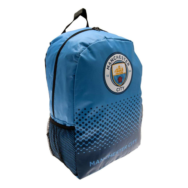 Black-White - Back - Man City Unisex Fade Design Backpack