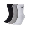 Black-White-Gray - Front - Nike Mens Crew Socks (Pack of 3)