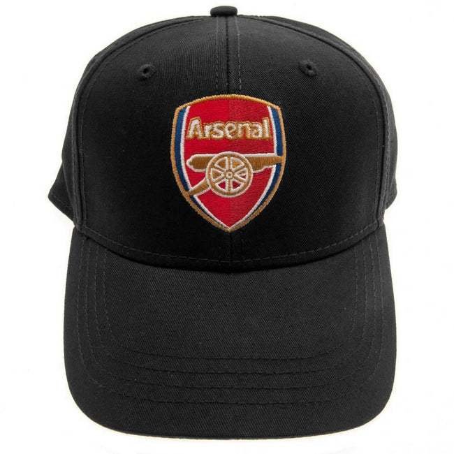 Black - Front - Arsenal FC Crest Baseball Cap