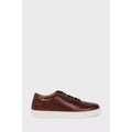 Dark Brown - Back - Burton Mens Smart Leather Sneakers