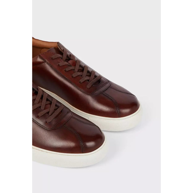 Dark Brown - Lifestyle - Burton Mens Smart Leather Sneakers