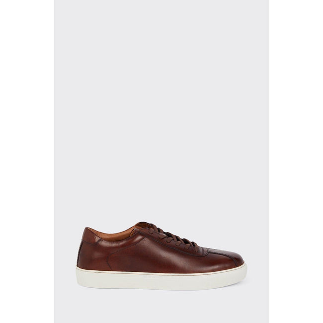 Brown - Front - Burton Mens Smart Leather Sneakers