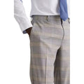Gray - Side - Burton Mens Checked Slim Suit Trousers