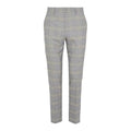 Gray - Front - Burton Mens Checked Slim Suit Trousers