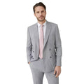 Gray - Side - Burton Mens Textured Slim Suit Jacket