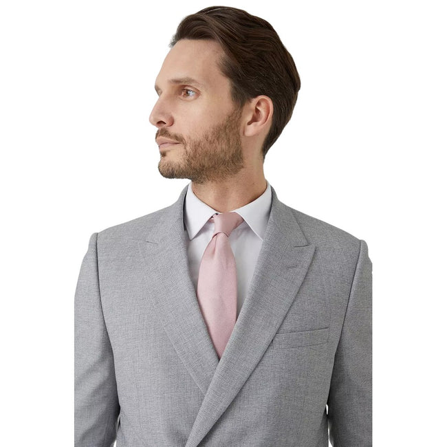 Gray - Lifestyle - Burton Mens Textured Slim Suit Jacket
