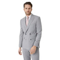 Gray - Front - Burton Mens Textured Slim Suit Jacket