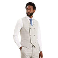 Gray - Lifestyle - Burton Mens Textured Check Tailored Vest