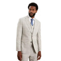 Gray - Lifestyle - Burton Mens Textured Check Tailored Suit Jacket