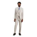 Gray - Pack Shot - Burton Mens Textured Check Tailored Suit Jacket