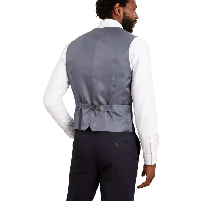 Navy - Back - Burton Mens Essential Slim Vest