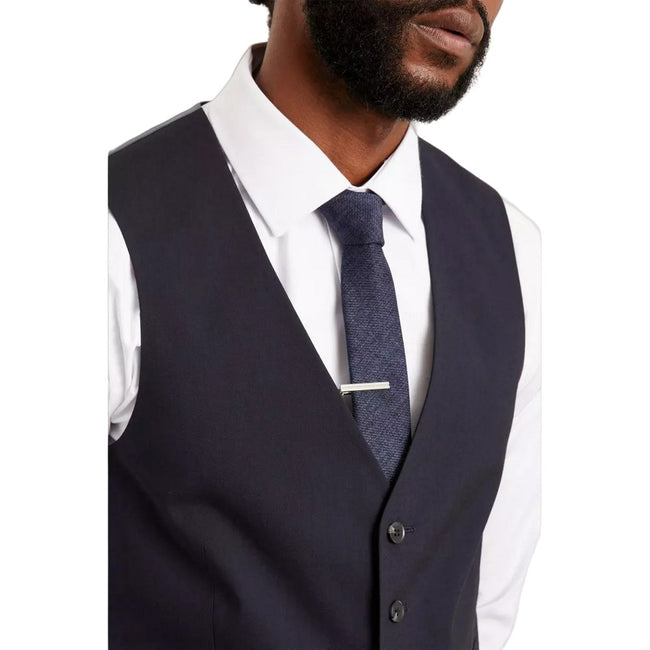 Navy - Side - Burton Mens Essential Slim Vest