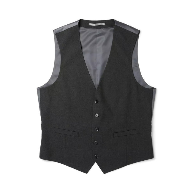 Charcoal - Front - Burton Mens Essential Slim Vest