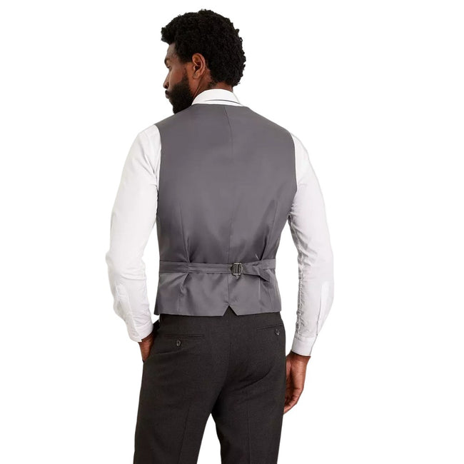 Charcoal - Back - Burton Mens Essential Slim Vest