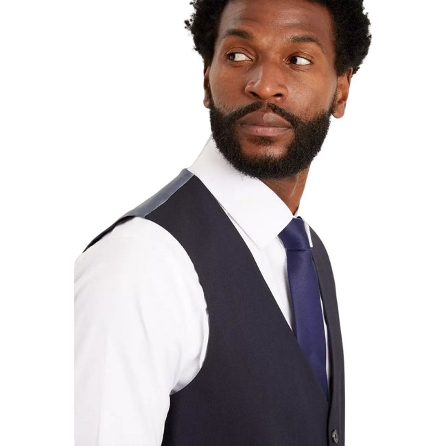 Navy - Side - Burton Mens Essential Tailored Vest