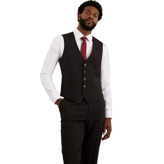 Black - Side - Burton Mens Essential Tailored Vest