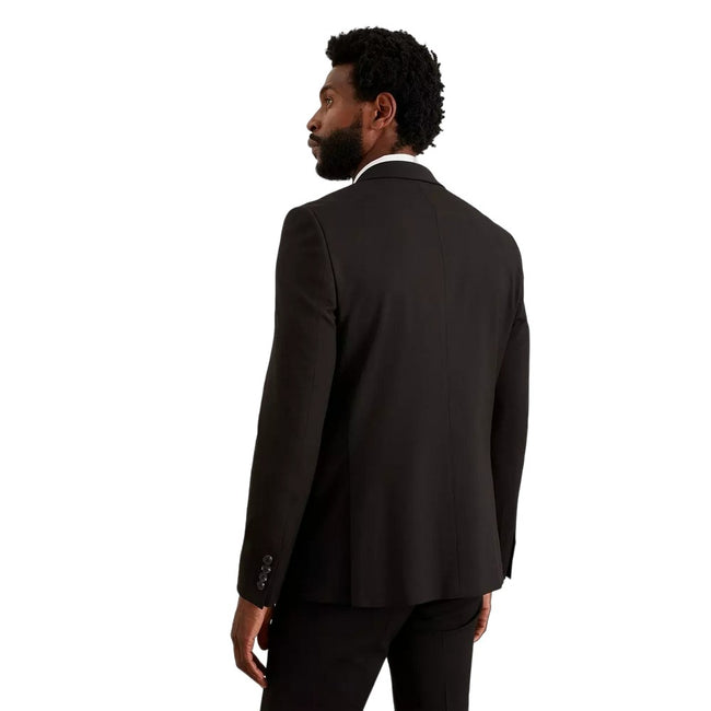 Black - Back - Burton Mens Essential Skinny Suit Jacket