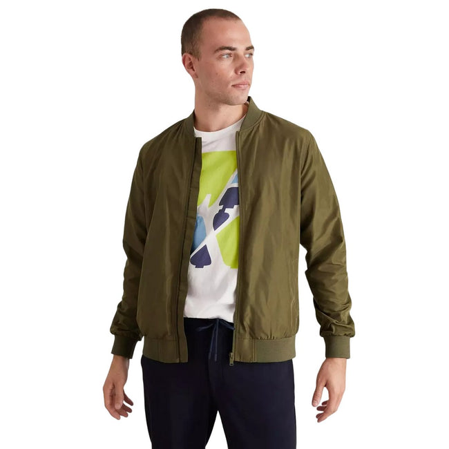 Khaki - Side - Burton Mens Bomber Jacket