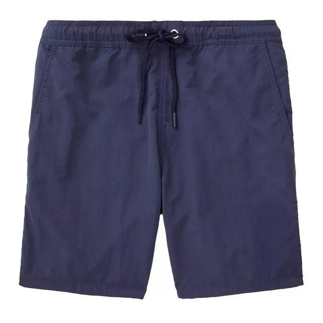 Navy - Front - Burton Mens Plain Crinkle Swim Shorts