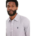 Blue - Side - Burton Mens Abstract Slim Shirt