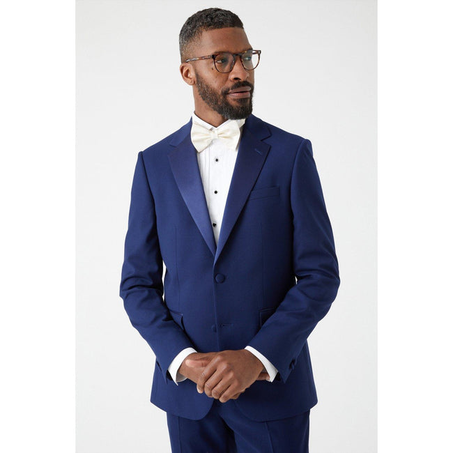 Navy - Front - Burton Mens Slim Suit Jacket