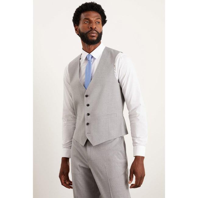 Light Grey - Front - Burton Mens Essential Plus Tailored Vest